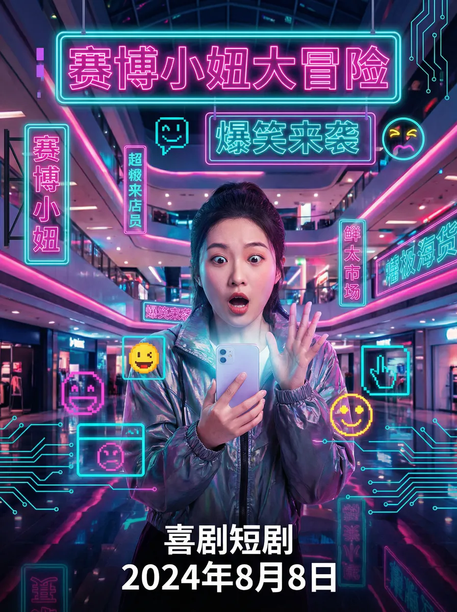 hsck.cc 搞笑喜剧短剧 - 赛博小妞大冒险海报